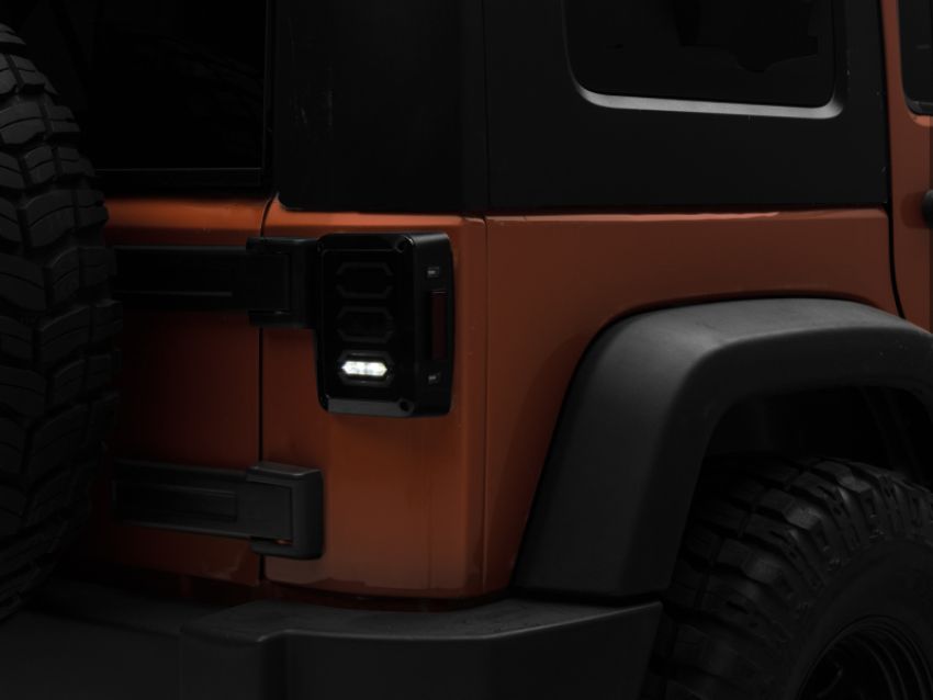 Raxiom 07-18 Jeep Wrangler JK LED Tail Lights- Black Housing (Smoked Lens)