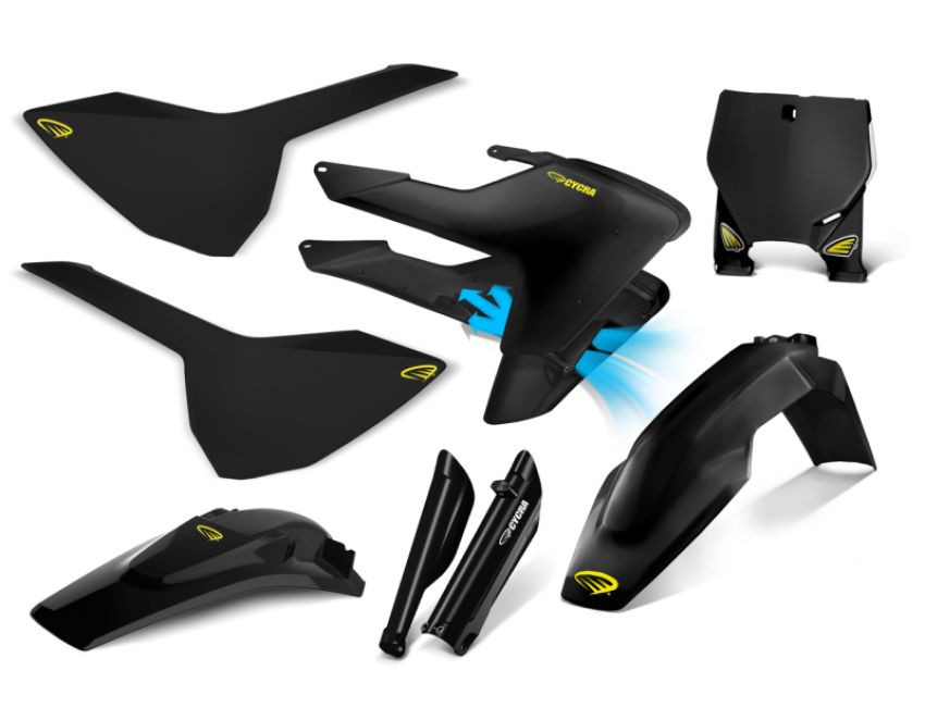 Cycra 1CYC-9321-12 16-18 Husqvarna FC250 Powerflow Body Kit - Black