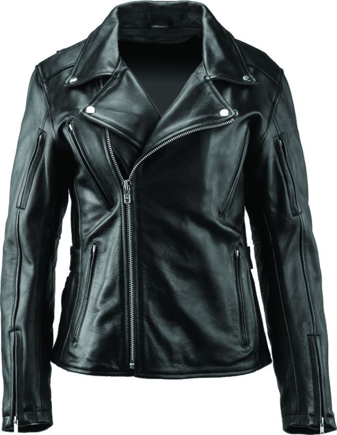 Kuryakyn 094377 Leather By River Road Ironclad Classic Leather Jacket Black Womens - Medium