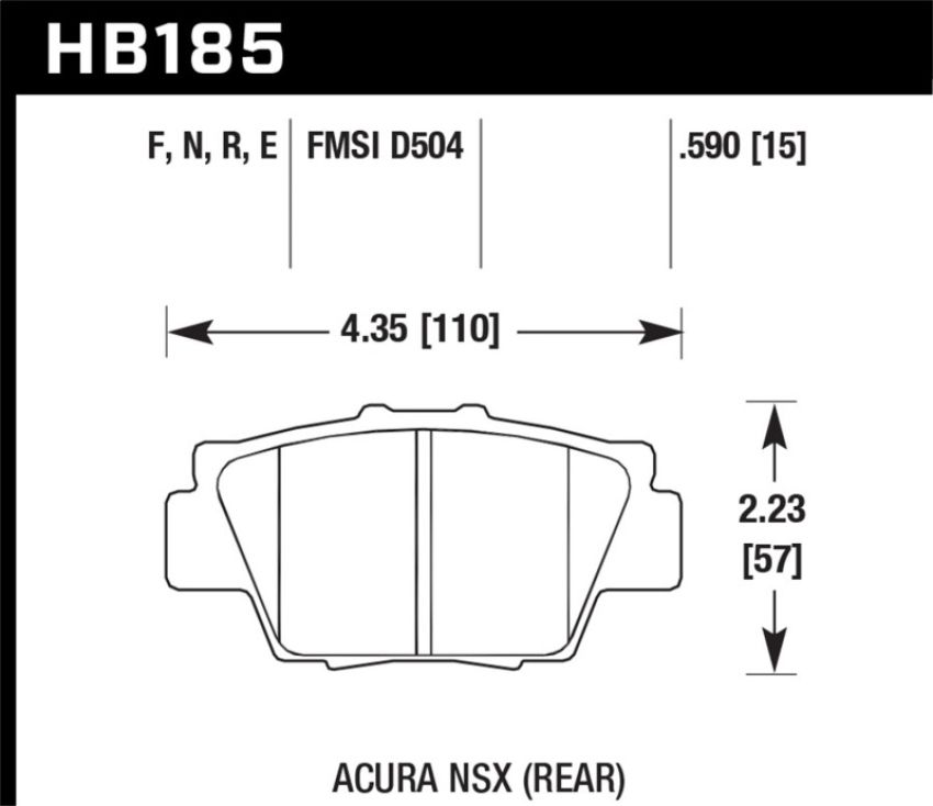 Hawk Performance HB185N.590 HP Plus Disc Brake Pad