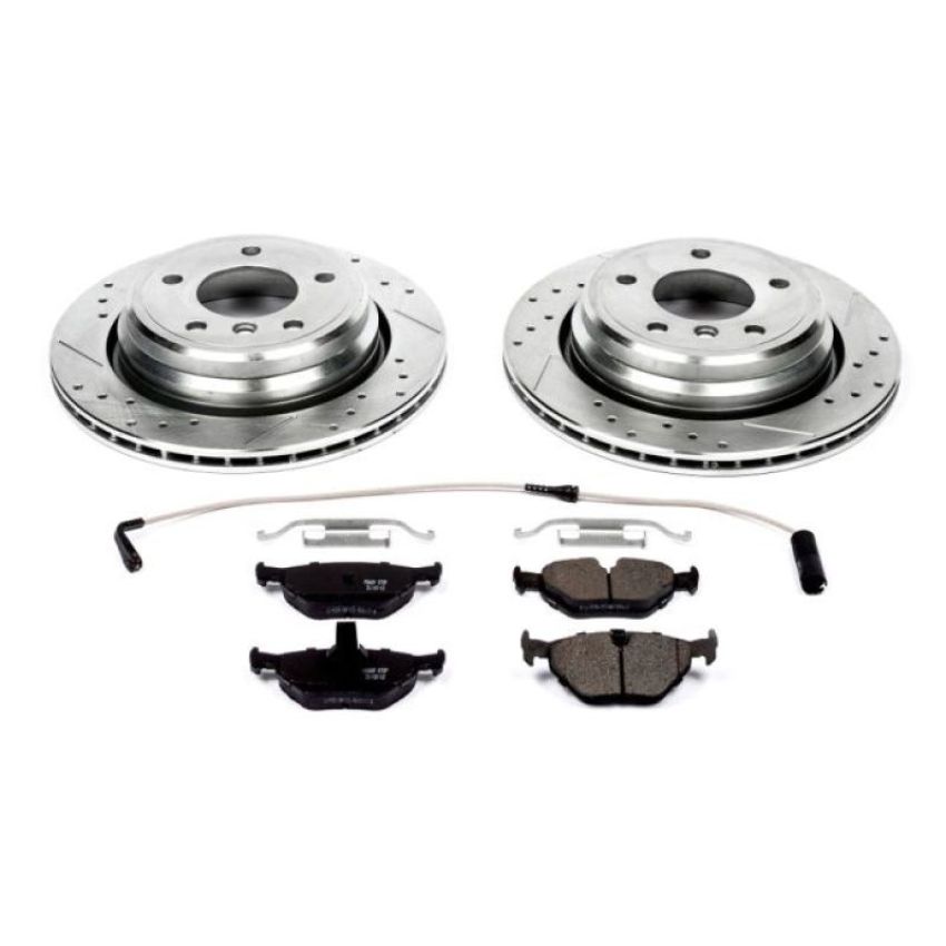 PowerStop K3125 Z23 Daily Driver Carbon-Fiber Ceramic Brake Pad and Drilled & Slotted Rotor Kit