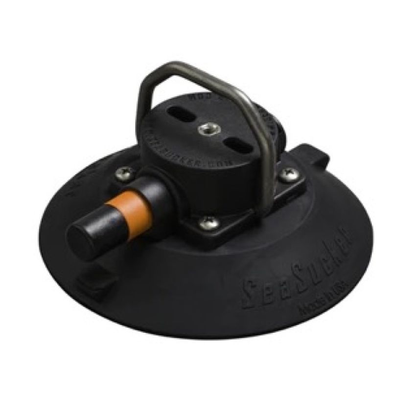SeaSucker VM1014B-6 6in.  w/Flat-Top Stainless Steel D-Ring - Black