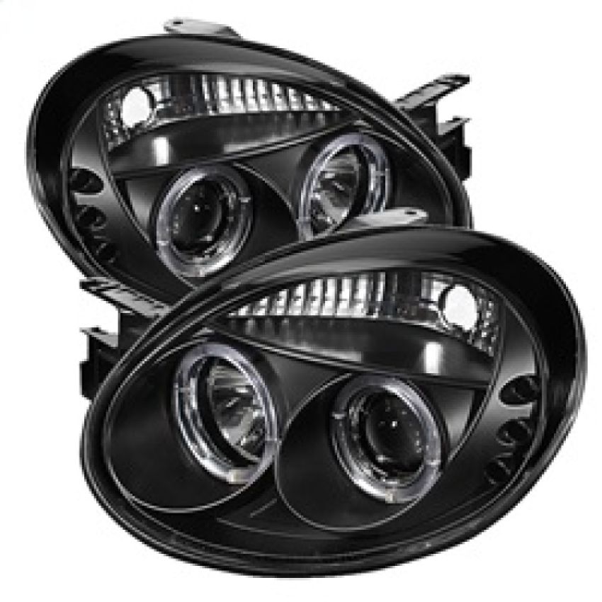 SPYDER 5009920 Projector Headlights - LED Halo - Black