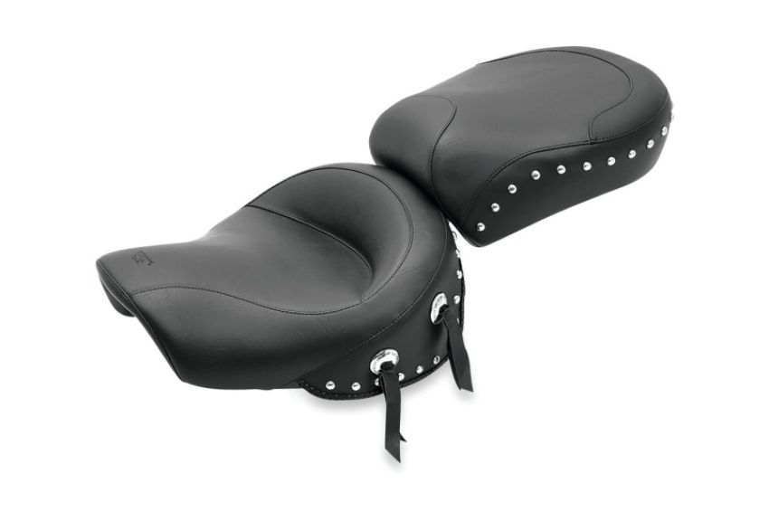 Mustang Motorcycle 75960 Mustang 96-04 Kawasaki Vulcan 1500 Classic,99-01 Nomad Std Touring 2PC Seat w/Studs - Black