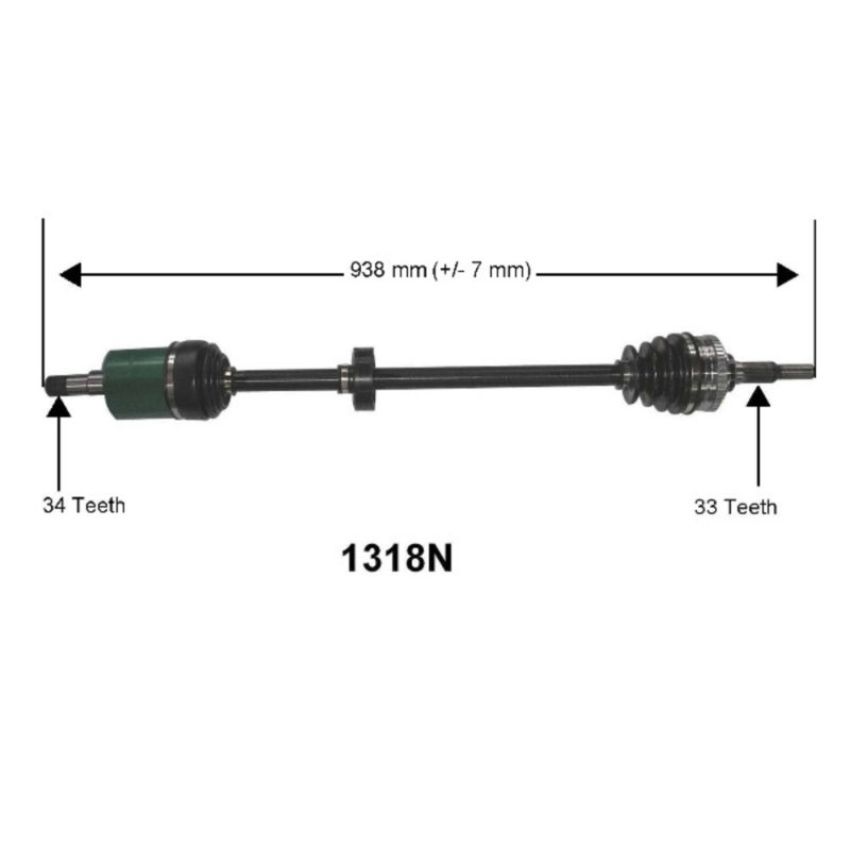 Autopart International Axle Assembly 100% NEW 1700197009