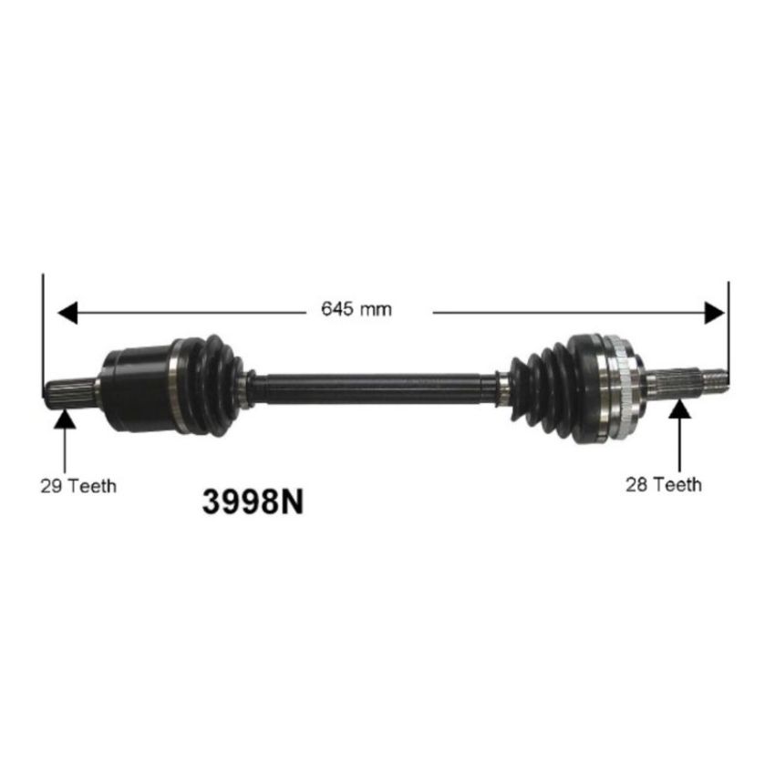 Autopart International Axle Assembly 100% NEW 1700197134