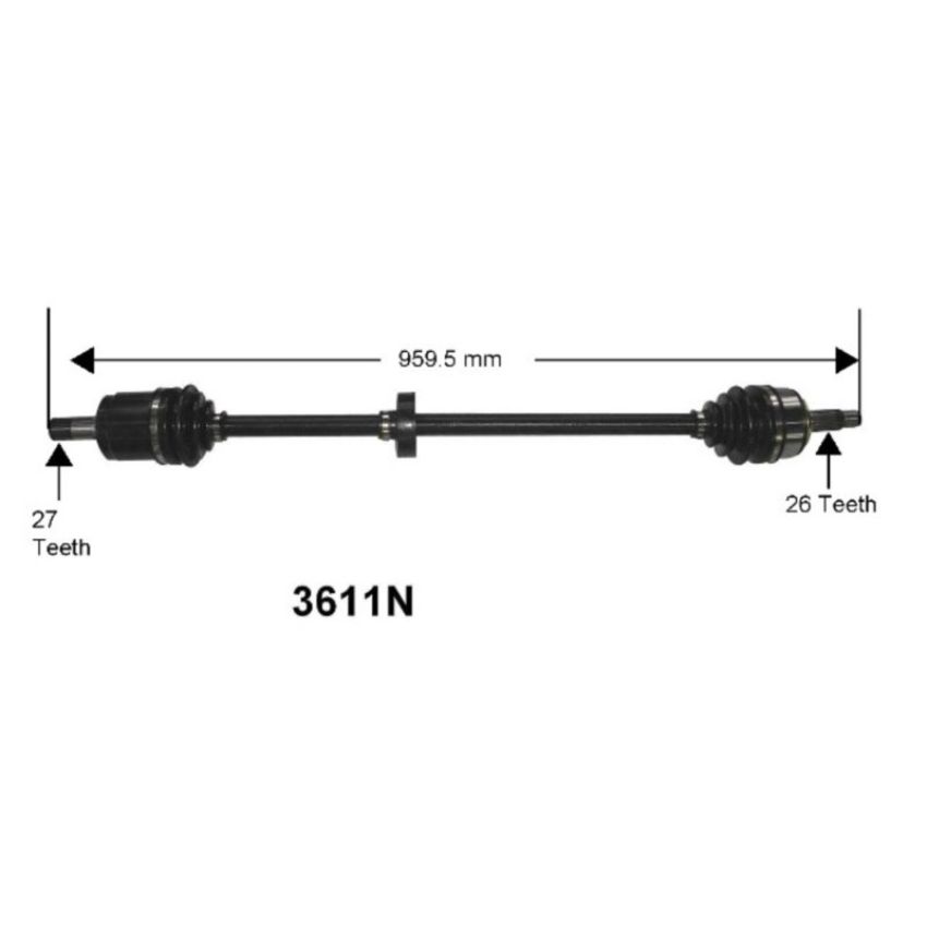 Autopart International Axle Assembly 100% NEW 1700197328
