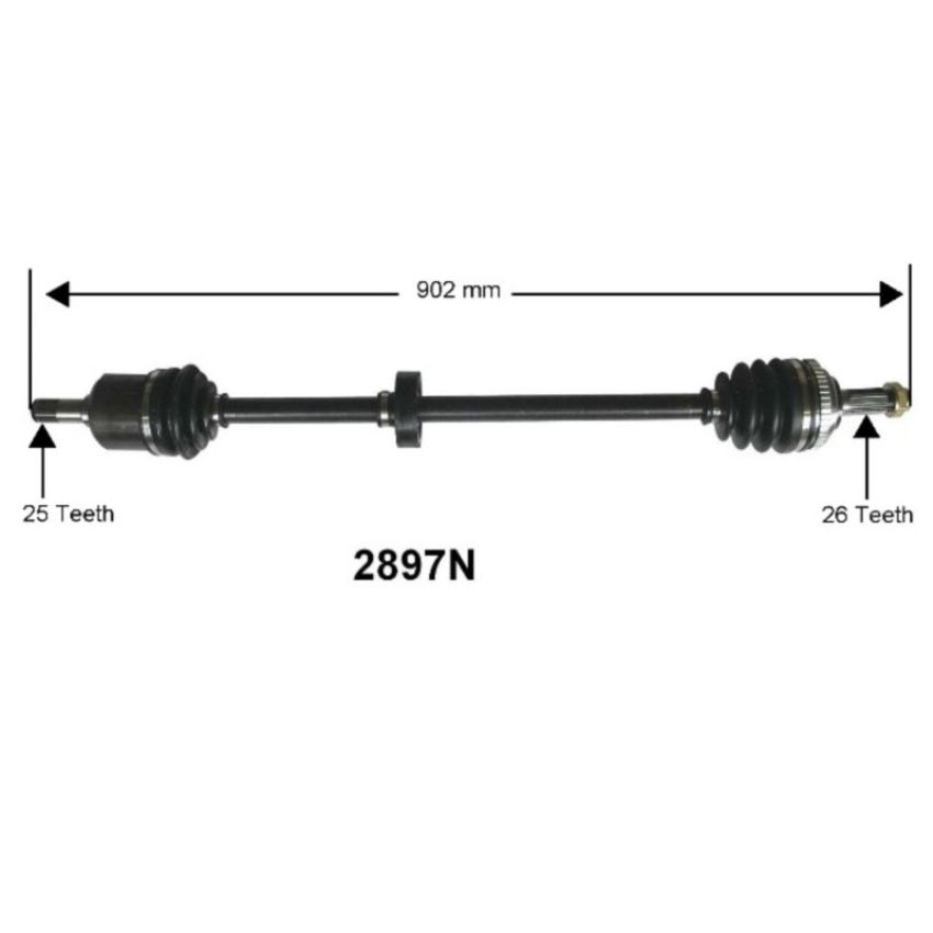 Autopart International Axle Assembly 100% NEW 1700197345
