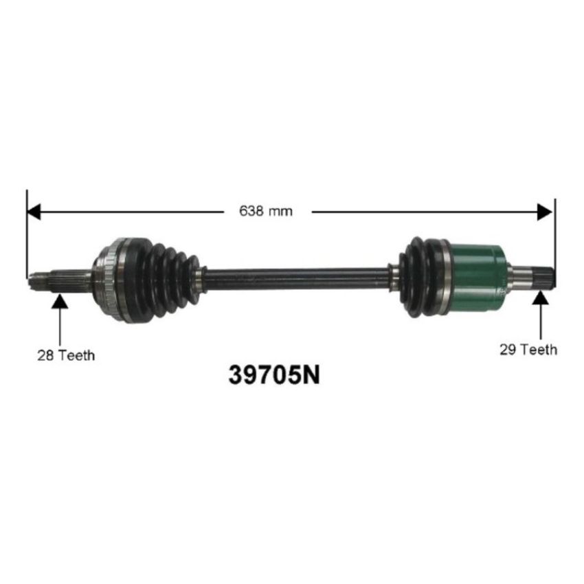 Autopart International Axle Assembly 100% NEW 1700197346