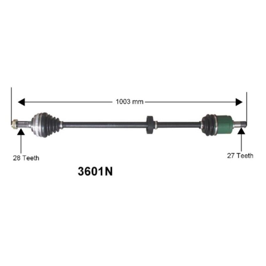 Autopart International Axle Assembly 100% NEW 1700197352