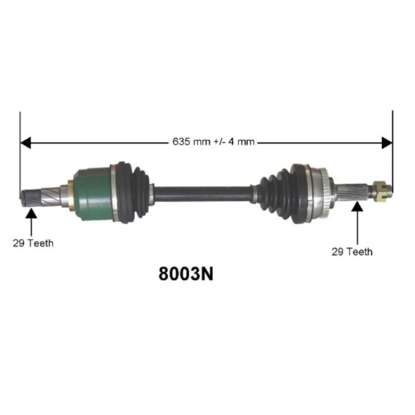 Autopart International Axle Assembly 100% NEW 1700197554