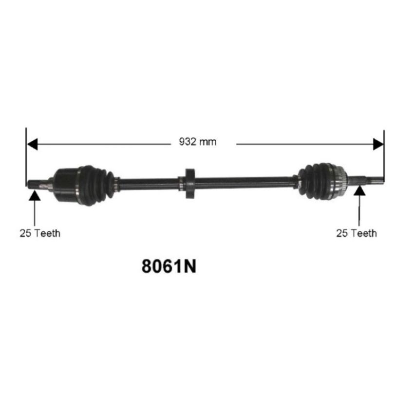 Autopart International Axle Assembly 100% NEW 1700197569
