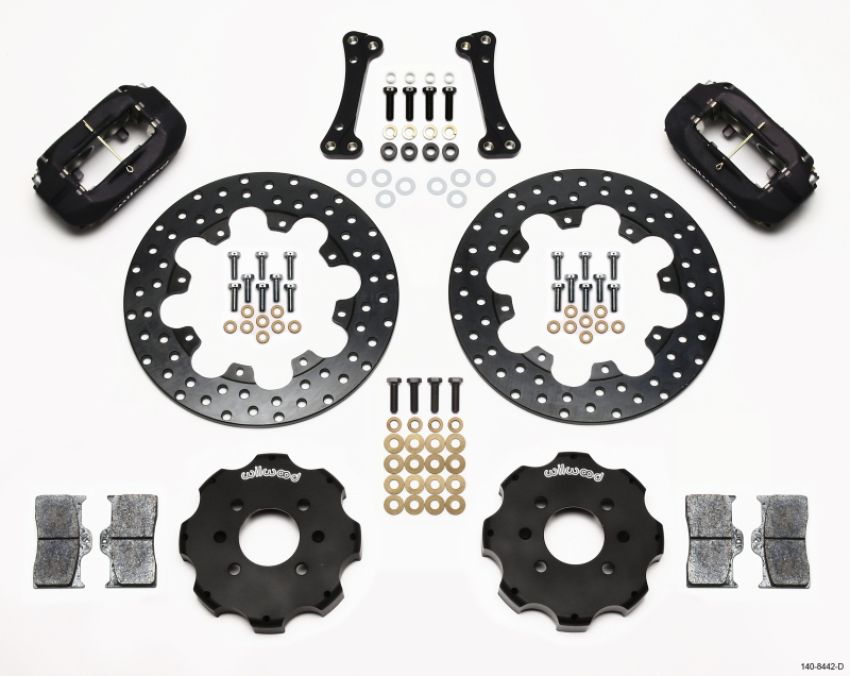 Wilwood 140-8442-D Forged Dynalite Front Drag Kit Drilled Rotor Integra/Civic w/Fac.262mm Rtr