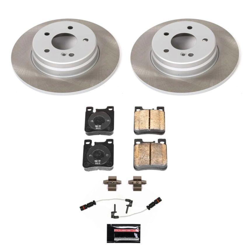PowerStop SC624 Semi-Coated Rotor and Low-Dust Ceramic Brake Pad Kit