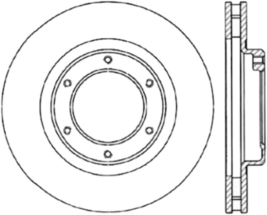 Stoptech 126.44093CSL Cryo Slotted Sport Brake Rotor - Left