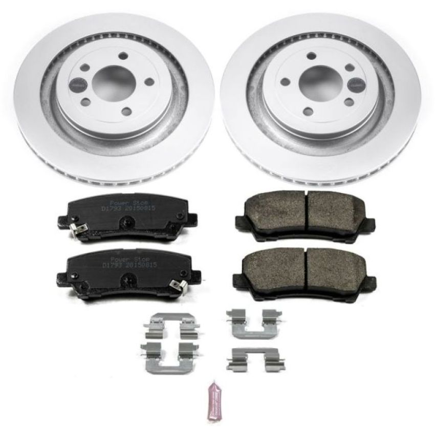PowerStop CRK6812 Genuine Geomet Coated Rotor and Low-Dust Ceramic Brake Pad Kit