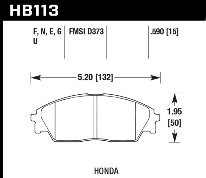 Hawk Performance HB113F.590 HPS Disc Brake Pad