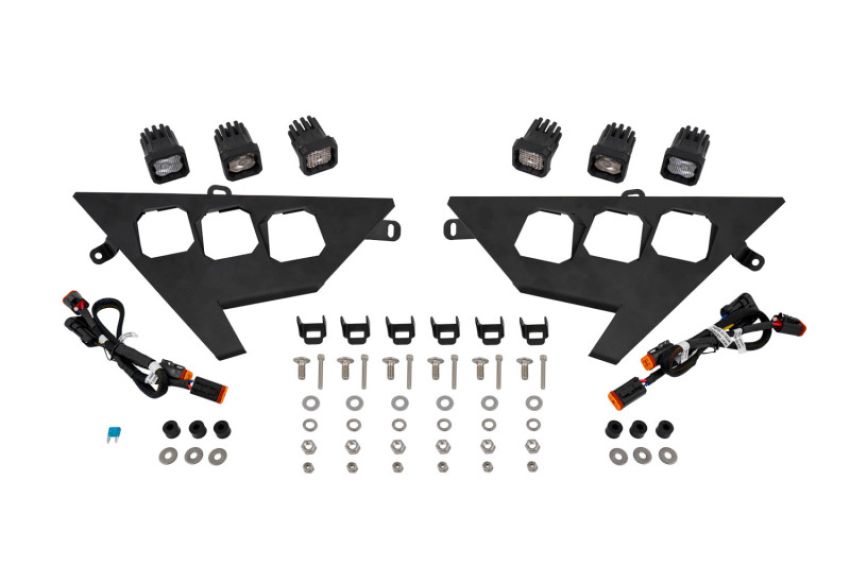 Diode Dynamics DD7644 20-Present Polaris RZR C1 Headlamp Kit Pro - White ABL (Pair)
