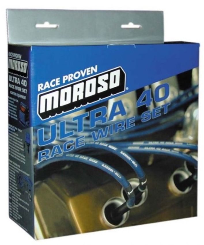 Moroso 73690 Chevrolet Big Block Ignition Wire Set - Ultra 40 - Unsleeved - Non-HEI - Crab Cap - Red