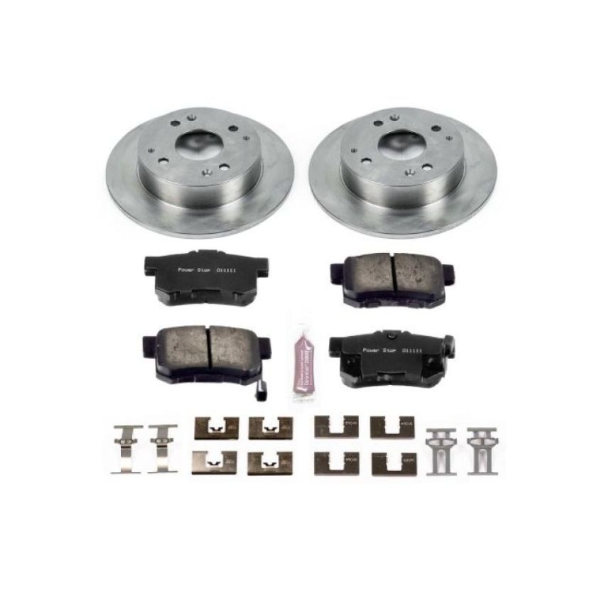 PowerStop KOE1244 OE Stock Replacement Low-Dust Ceramic Brake Pad and Rotor Kit