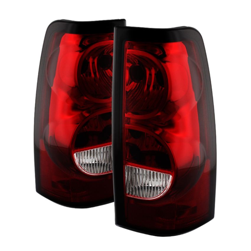 SPYDER 9026362 Xtune Chevy Silverado 1500-2500-3500 03-06 OEM Style Tail Lights Red Clear ALT-JH-CS03-OE-RC