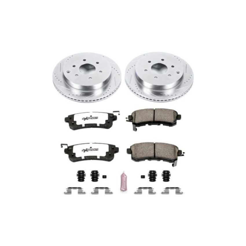 PowerStop K6323-36 Z36 Truck and SUV Carbon-Fiber Ceramic Brake Pad and Drilled & Slotted Rotor Kit
