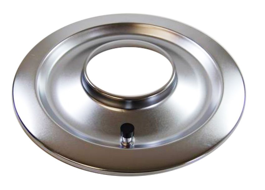 RACING POWER CO-PACKAGED RPCR2148B 14In Flat Air Cleaner B ase Chrome