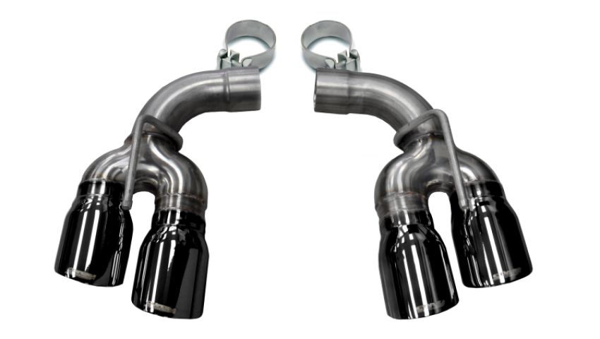Corsa Performance 14774BLK Twin 4.0in. Black PVD Pro-Series Tip Kit (Clamps Included)
