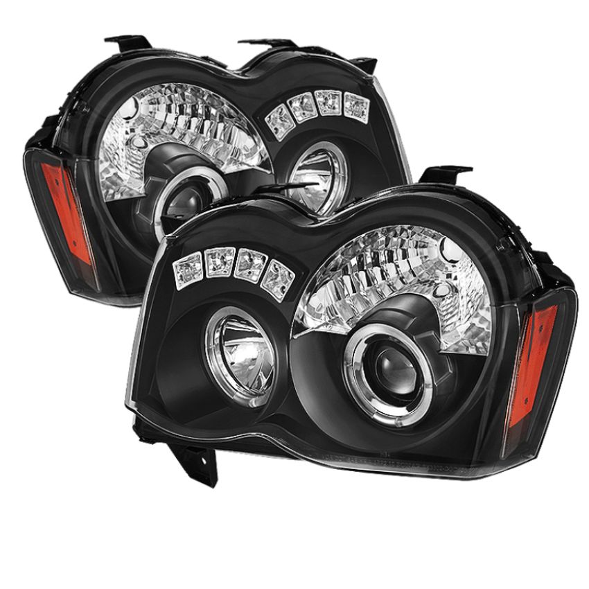 SPYDER 5070166 Projector Headlights - LED Halo - Black