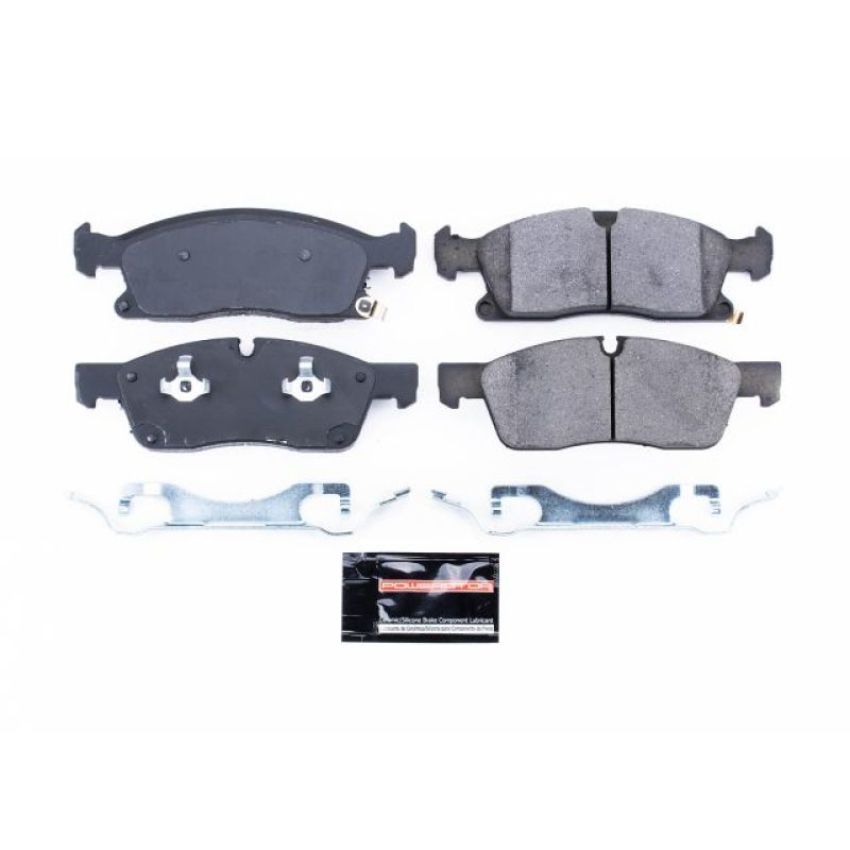 PowerStop Z23-1904 PowerStop - Z23 Daily Driver Carbon-Fiber Ceramic Brake Pads with Hardware Kit