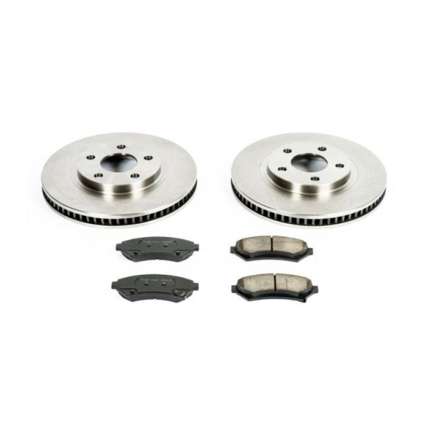 PowerStop KOE1542 OE Stock Replacement Low-Dust Ceramic Brake Pad and Rotor Kit