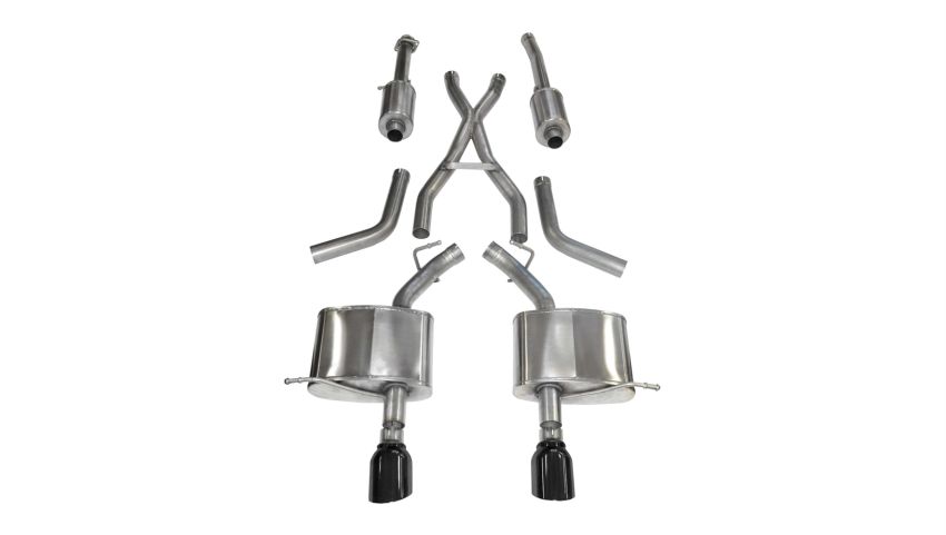 CORSA Performance 14459BLK Corsa 2011-2024 Dodge Durango 5.7L V8 Black Sport Dual Rear Cat-Back Exhaust