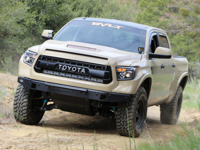 Cali Raised LED CR3146 Cali Raised 14-21 Toyota Tundra 42 Hidden Grille Curved Led Light Bar Brackets Kit - No One Light B