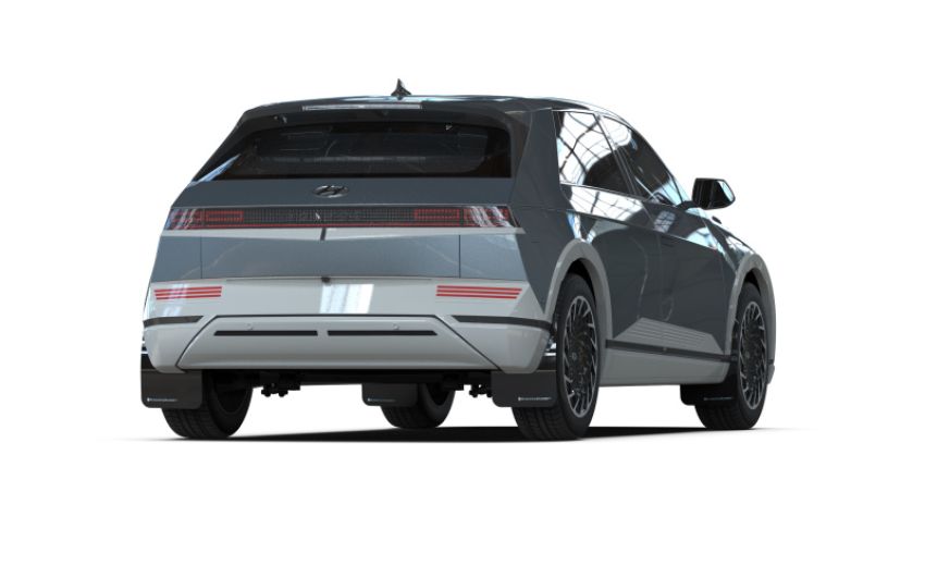 Rally Armor MF87-UR-BLK-PBL Black Mud Flap/Light Blue Logo