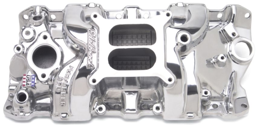 Edelbrock 71011 Perf RPM Manifold Polished