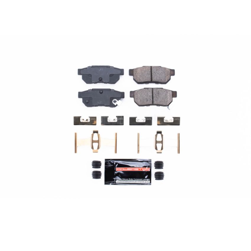 PowerStop Z23-374 PowerStop - Z23 Daily Driver Carbon-Fiber Ceramic Brake Pads with Hardware Kit