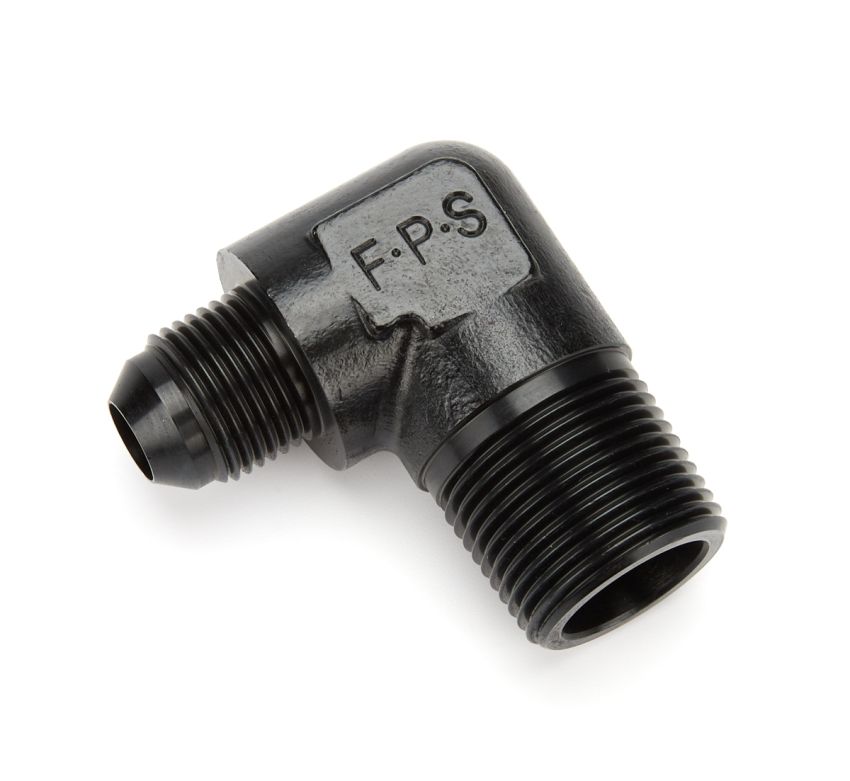FRAGOLA FRG482217-BL 8an to 3/4 MPT 90-Deg Adapter Fitting Black