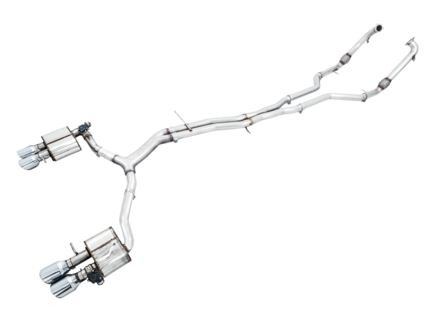 AWE Tuning 3025-42042 Audi B9 S5 Sportback SwitchPath Exhaust - Non-Resonated (Silver 102mm Tips)