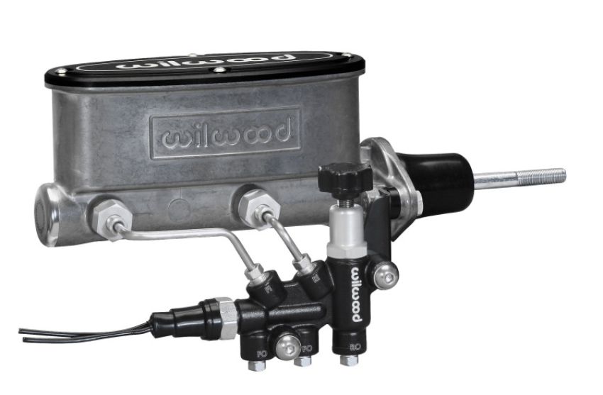 Wilwood 261-13271 HV Tandem M/C Kit w L/H Bracket & Prop Valve - 7/8in Bore-W/Pushrod