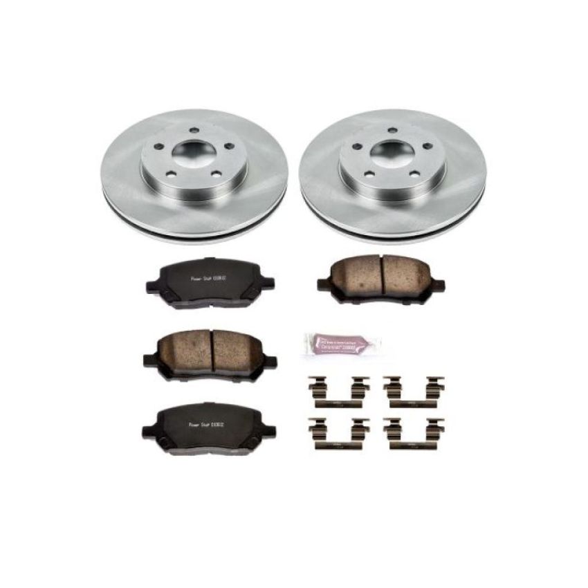 PowerStop KOE2983 OE Stock Replacement Low-Dust Ceramic Brake Pad and Rotor Kit