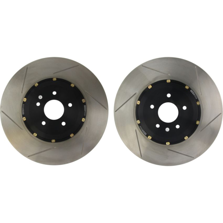 Stoptech 81.658.9911 09-11 Nissan GT-R Front Slotted Bare Iron 380x34mm Aero-Rotor Kit Pair