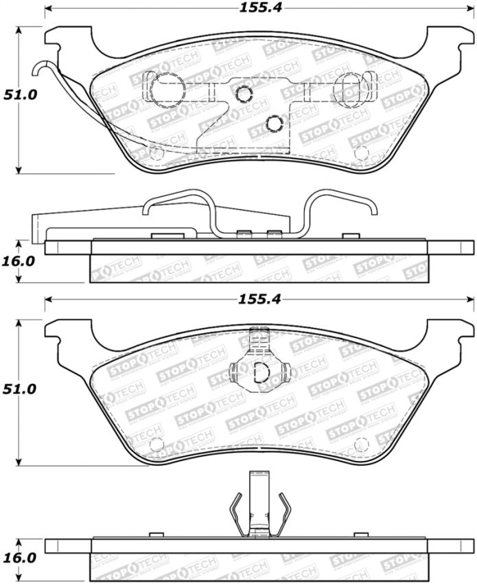 Stoptech 308.08580 Street Brake Pads
