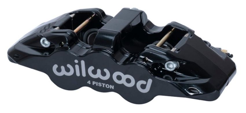 Wilwood 120-14440-BK Caliper - Aero4-DS Forged Four-Piston Caliper Black 1.12in Piston 1.10in Rotor - Black