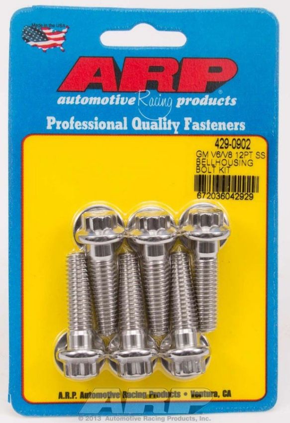 ARP ARP429-0902 S/S Bellhousing Bolt Kit - 12pt. GM V6/V8