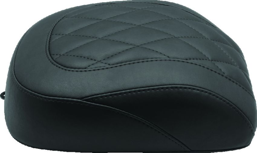 Mustang Motorcycle 83063 Mustang 18-21 Harley Breakout Wide Tripper Solo Passenger Seat Diamond Stitch  - Black