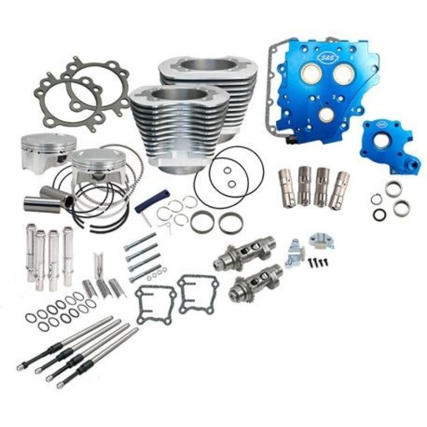 S&S Cycle 330-0666 07-17 4in Bore 585CE Cam Power Pack - Silver