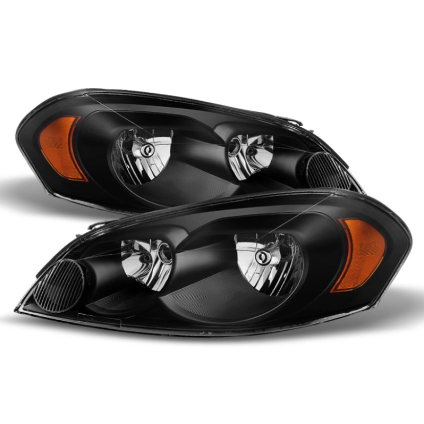 SPYDER 9026225 Xtune Chevy Impala 06-13 Monte Carlo 06-07 Crystal Headlights Black HD-JH-CIM06-AM-BK
