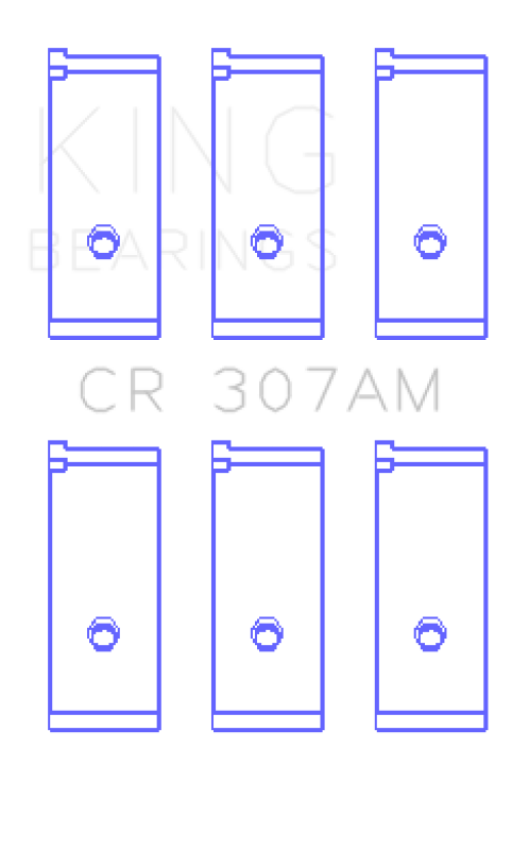 King Engine Bearings CR307AM0.75 Suzuki G-10 (Size +0.75mm) Connecting Rod Bearing Set