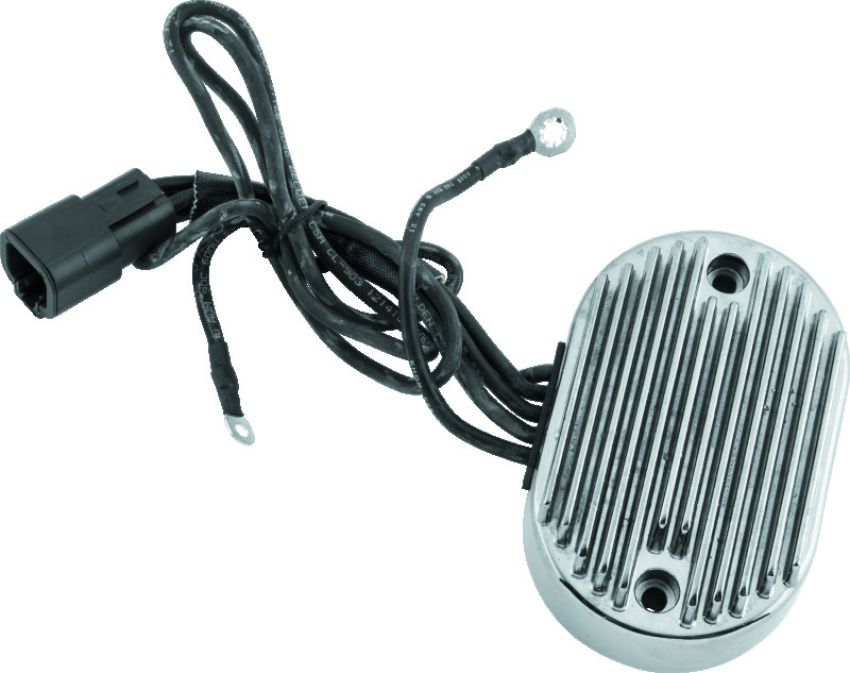 TwinPower 498295 Twin Power 01-06 Softail Voltage Regulator Chrome Replaces H-D 74540-01 38 Amp