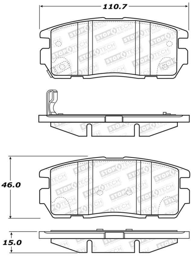 Stoptech 308.12750 Street Brake Pads